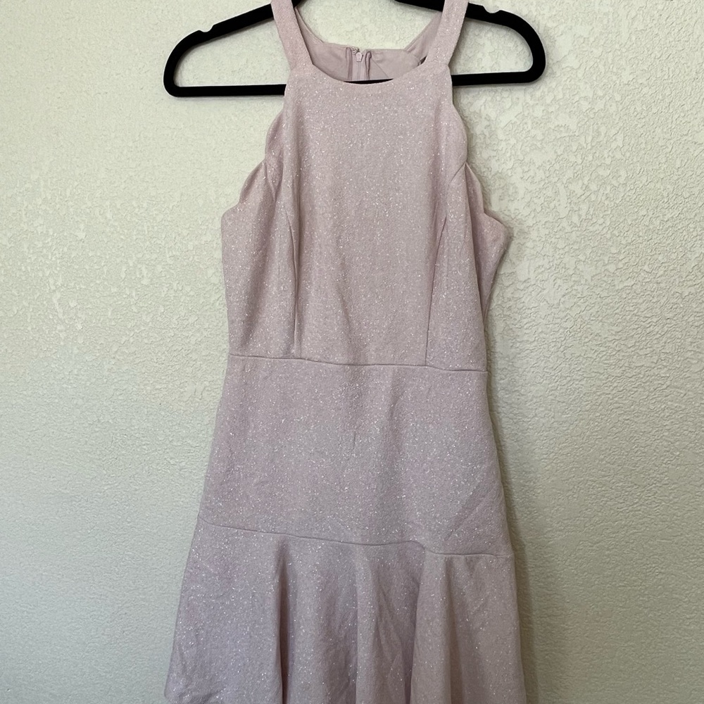Trixxi Light Pink Glitter Mini Dress